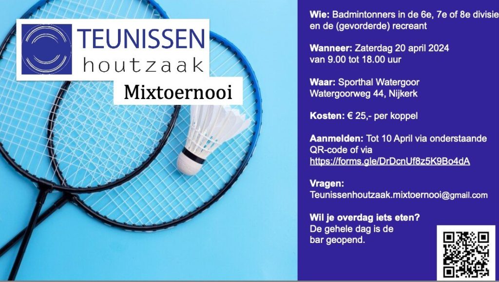 Teunissen Houtzaak Mixtoernooi